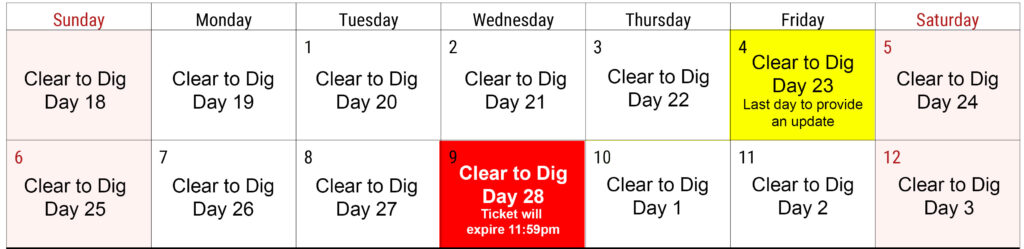 calendar ticket weekend